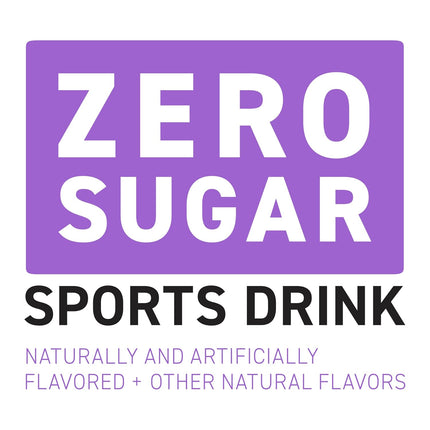 POWERADE Electrolyte Enhanced Zero Sugar Grape Sports Drink, 20 Ounce (Pack of 8)