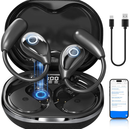 AI Translation Earbuds Real Time, 2026 Upgrade 164 Language Translator Earbuds Bluetooth 5.4 OWS 3-in-1 Translation Headphones, Wireless Translating Device for Travel Business Learning with App