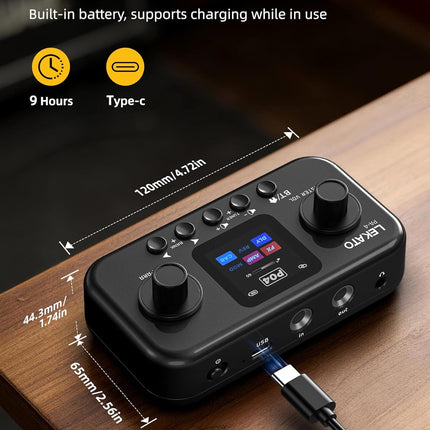 Portable Multi Effects Guitar Pedal with 6 Modules, 60+ Built-In Effects,20 Amp Modeling & Ir Loading, 80 Tone Preset Slots, Otg Usb Audio Interface & Bluetooth for Practice Recording