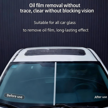 Clear Vision Windshield Cleaner, ClearVision Car Glass Cleaner, Automotive Oil Film Cleaning Brush for Car Windows, Improves Glass Clarity and Visibility(2Pcs)