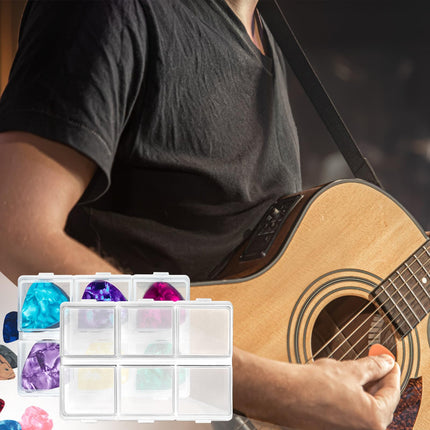 Guitar Pick Holder, 6-Grid Guitar Pick Case, 60 Capacity, Box Only