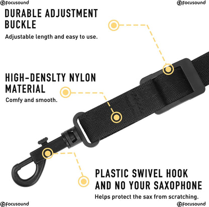 Upgraded Length Padded Saxophone Neck Strap for Alto and Tenor Saxophone - photo 4