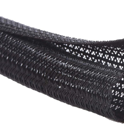 Alex Tech 10ft - 1/2 inch Cord Protector Wire Loom Tubing Cable Sleeve Split Sleeving For USB Cable Power Cord Audio Video Cable – Protect Cat From Chewing - Black