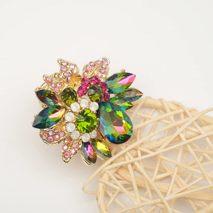 Luxury Froral Cocktail Statement Rings Stretch Adjustable Ring