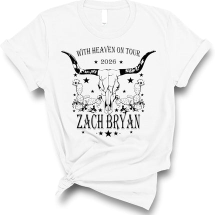 Western Skull Tour Style T Shirt for Country Music Fans, Vintage Americana Graphic Tee for Concert Festivals and Casual Wear