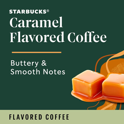 Starbucks K-Cup Coffee Pods, Flavored Hot or Iced Coffee, Caramel, 10 Keurig Pods