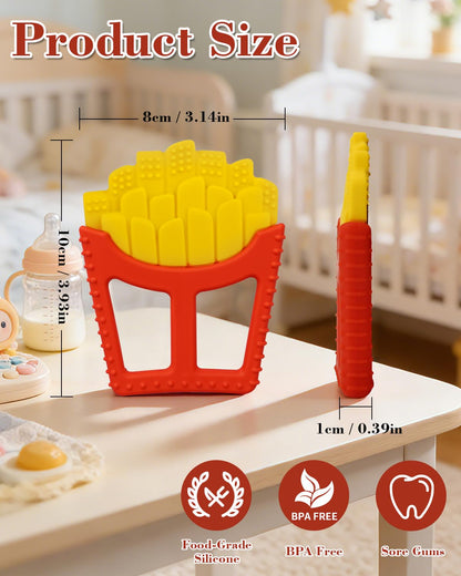 French Fries Silicone Teething Toy for Infants 0-18 Months - photo 2