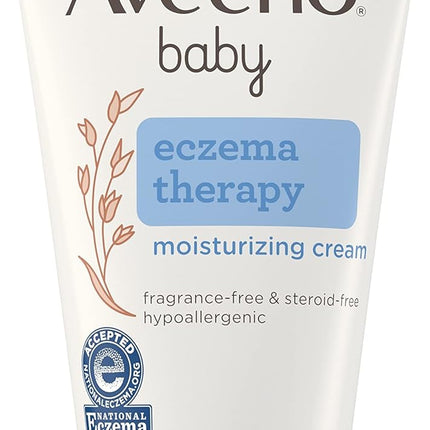 Aveeno Baby Eczema Therapy Moisturizing Cream, Natural Colloidal Oatmeal & Vitamin B5, Baby Cream for Dry, Itchy, Irritated Skin Due to Eczema, Paraben- & Steroid-Free, 5 fl. oz