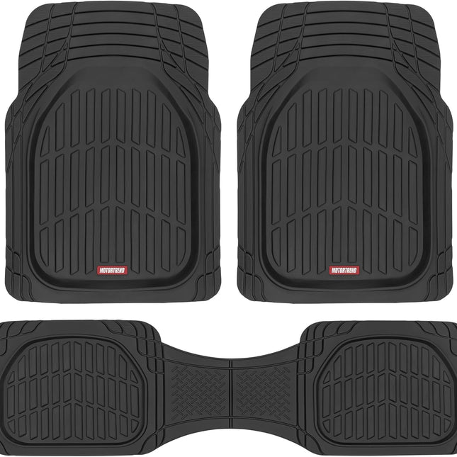 Black Deep Dish All-Weather Trim-to-Fit Floor Mats