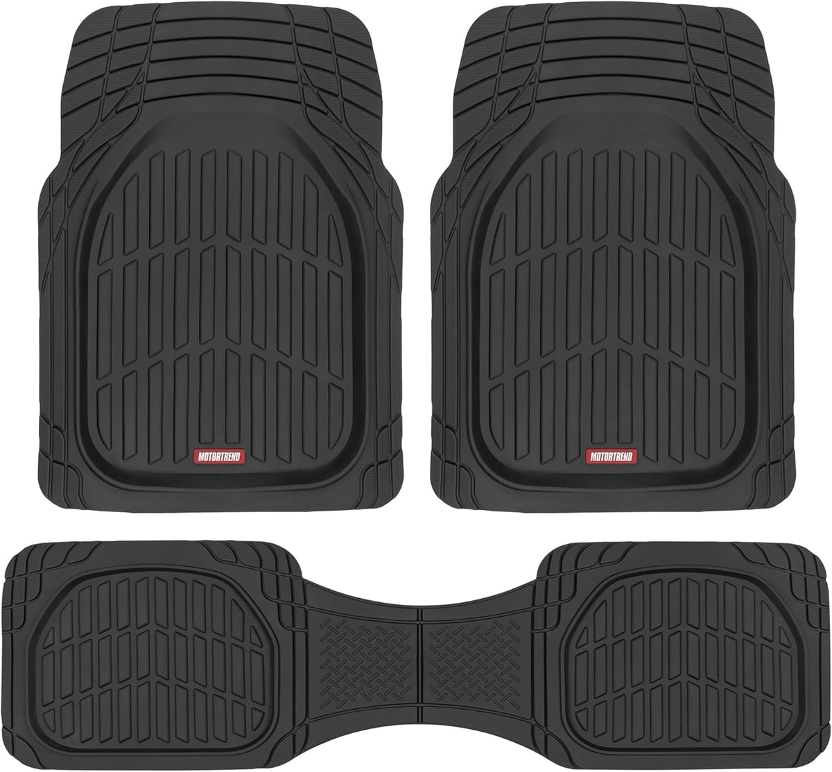Black Deep Dish All-Weather Trim-to-Fit Floor Mats