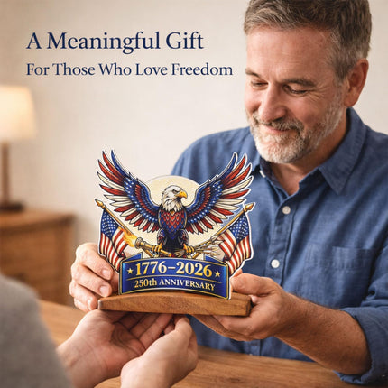 250th Anniversary Decor 1776–2026, 4th of July Patriotic Decorations, Patriotic Decor, Home Office Tabletop Sign Gift, 250 Anniversary Usa Merchandise