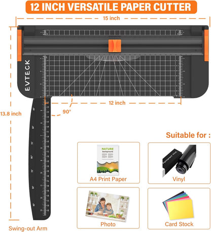 Paper Cutter 12 Inch Paper Trimmer Slider Crafting Scrapbooking - photo 4