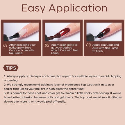 Nude Gel Nail Polish Set 6Colors Pink Milky White Brown
