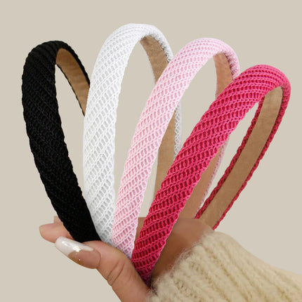 Headbands for Women Thin Knitted Hairbands Fashion Non Slip Headband for Women's Hair Cute Solid Colors Hair Accessories 4 PCS
