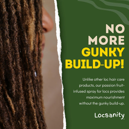 Loc Spray - Locsanity Daily Moisturizing Refreshing Spray for Dreadlocks, Locs, Sisterlocks - Passion Fruit Hair and Scalp Moisturizer for Dry Locs, Braids - Lightweight Plant-Based Care (8 fl oz)