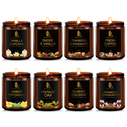 Fall Candles Set for Home Scented, 4 Pack 28oz, Soy Wax