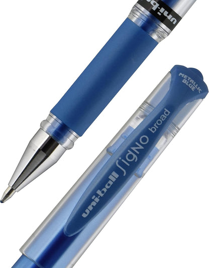Gel Pens, Bold Point (1.0mm), Metallic Blue Ink, 6 - photo 5