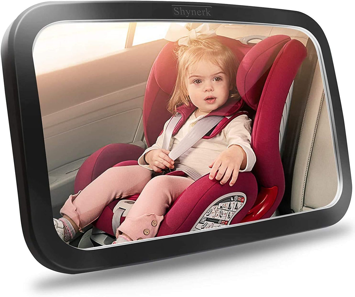 Baby Car Mirror, Safety Car Seat Mirror for Rear Facing Infant with Wide Crystal Clear View, Shatterproof, 360°