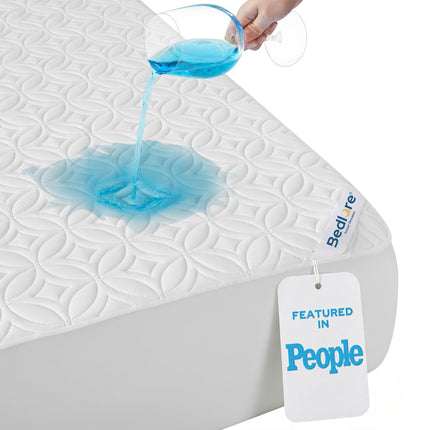 Waterproof Mattress Protector, Queen Size Mattress Pad Noiseless
