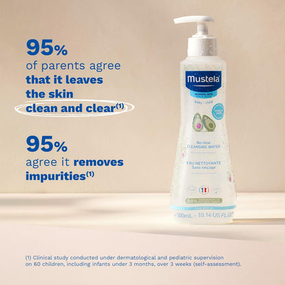Baby Cleansing Water - No-Rinse Micellar Water with Natural Avocado & Aloe Vera - 10.14 fl. oz. - photo 4