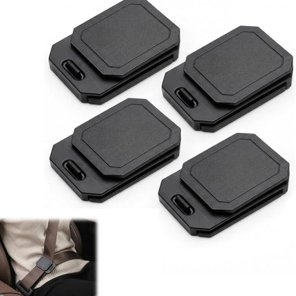 4Pcs Seat Belt Comfort Pad Clips, Shoulder & Neck Relief Clips for Seat Belt Webbing, Anti-Slip Snap Design, Universal Fit for Most car Models