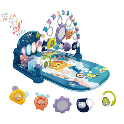 Pink Tiger Theme Baby Play Mat Gym with Kick & Play Piano