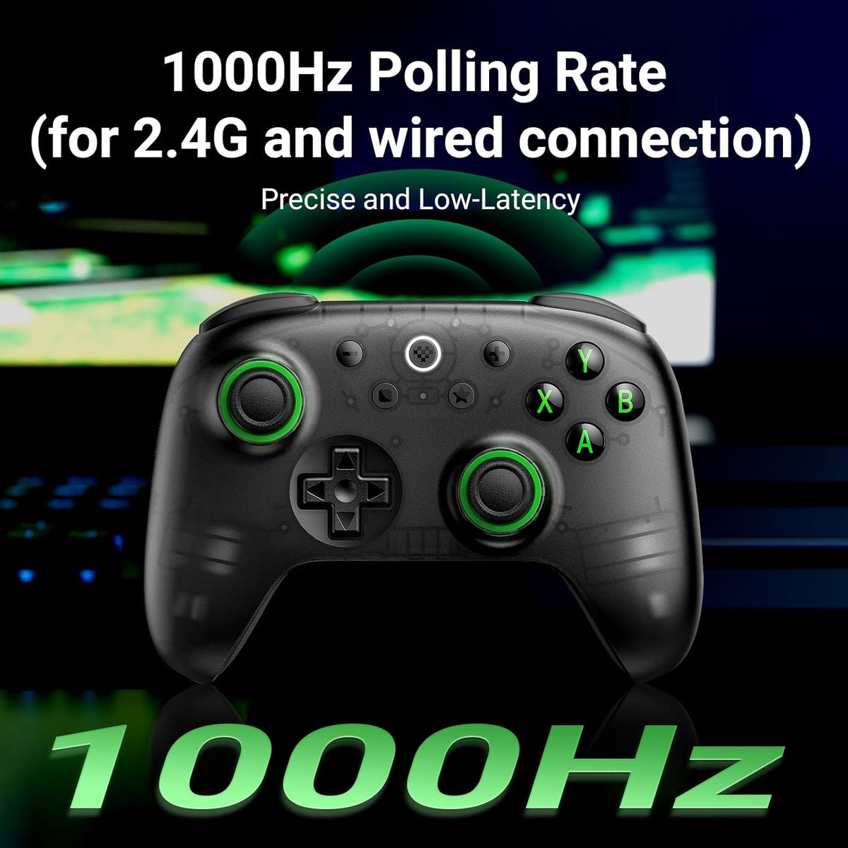 Wireless 2.4G Controller for Windows PC and Android, Transparent Black - photo 4