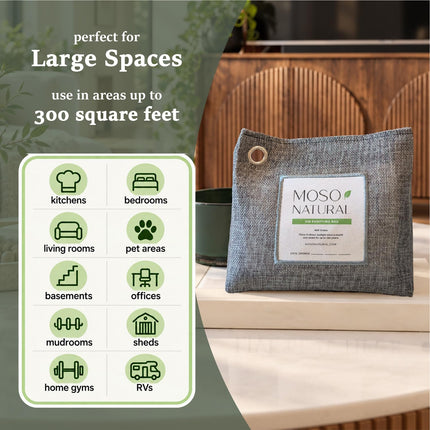Air Purifying Bag 600g, Premium Charcoal Odor Absorber