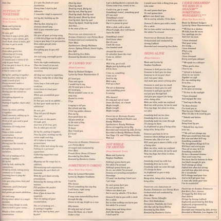Barbra Streisand: The Broadway Album Includes Custom Inner Sleeve With Full Lyrics STEREO