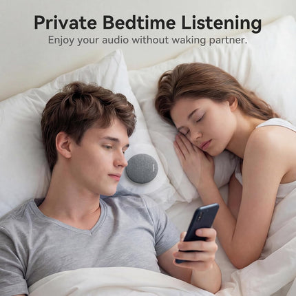Kinglucky Pillow Speaker for Sleeping, Bluetooth Speaker Under Pillow with Built-in Pink Noise White Noise Sound Machine for Sleeping, White Noise Sound Machine with Sleep Pink Noise Music Grey
