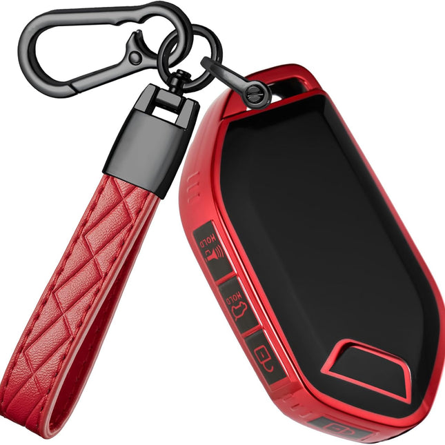 For Kia Key Fob Cover with Keychain - TPU Key Case Shell Protector