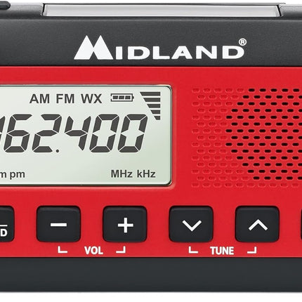 Weather Radio with Flashlight & Emergency Alert - AM/FM Radio - Compact and Easy to Carry - SOS Strobe Signal and Headphone Jack