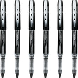 Rollerball Pen, Micro Point (0.5mm), Black Ink, 6 Pens