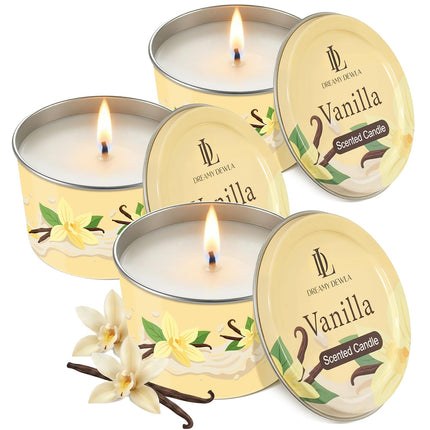 Fall Candles Set for Home Scented, 4 Pack 28oz, Soy Wax