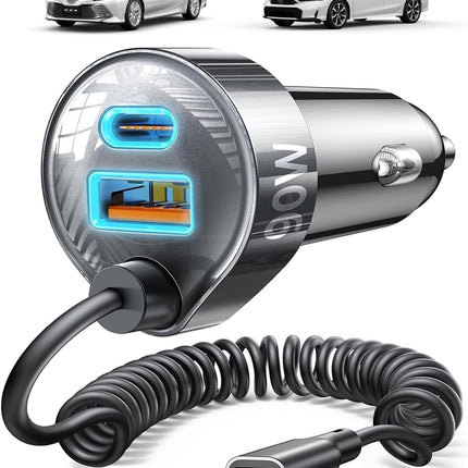 LISEN 90W for iPhone 17e 16 15 Pro Max Car Charger USB C Fast Charge,Super Fast for iPhone 15 16 17 Pro Car Charger USB C Adapter for iPhone 17 16 15 Air ProMax Plus,Samsung Galaxy S26 Ultra, Android