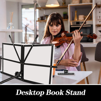 DkOvn 1 Pack Music Stand, with Music Sheet Clip Holder & Carrying Bag