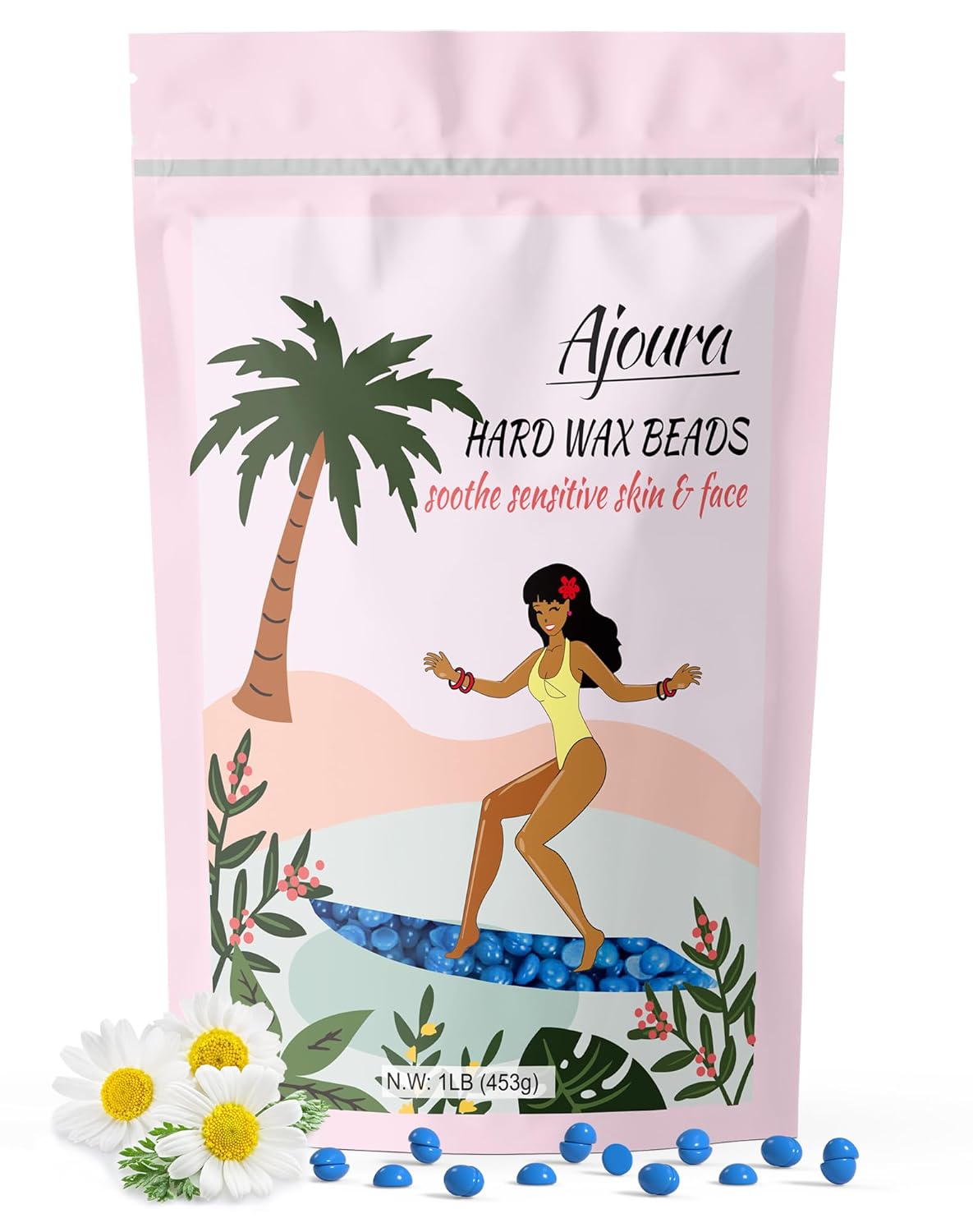 Hard Wax Beads 1 lb Refill for At-Home Hair Removal
