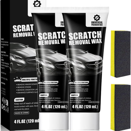 2Pcs Car Scratch Remover Wax,Universal Premium Polishing Compound,2026 New Upgraded Car Paint Scratch Remover for Vehicle,Universal Car Scratches Repair For Car With Sponge,240ml
