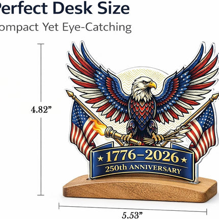 250th Anniversary Decor 1776–2026, 4th of July Patriotic Decorations, Patriotic Decor, Home Office Tabletop Sign Gift, 250 Anniversary Usa Merchandise