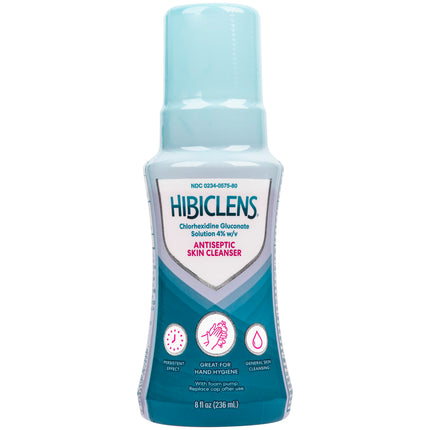 and Antiseptic Soap and Skin Cleanser – 8 oz with Foaming Pump – for Home and Hospital – 4% CHG