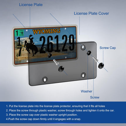 2 Pack ABS License Plate Holder and Protector Frame