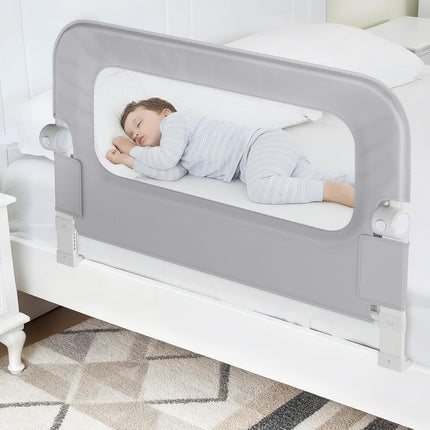 NUTIKAS Baby Bed Rail Guard for Toddlers - 35.1" Toddler Bed Side Rails for Crib, Twin, Full, Queen Bunk Size Bed Swing Down Bedrail Extral Tall Child Safety Side Railing Guards for Kids