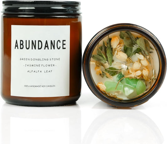 Natural Crystal Candle for Abundance Rituals