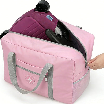 Backless Booster Seat Travel Bag - Booster Seat Bag For Airport - Booster Seat Cover For Airplane Travel (pink)