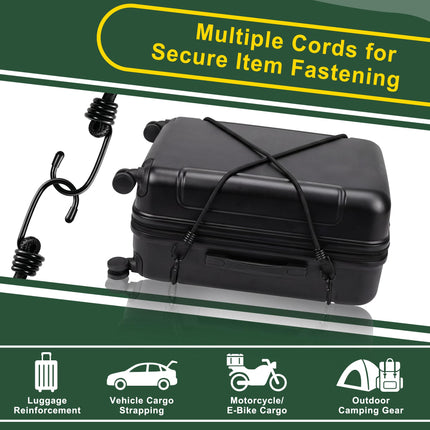24 Inch Bungee Cords with Hooks 4 Pack