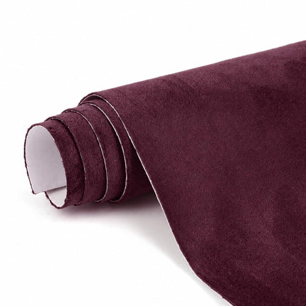 Película autoadhesiva de gamuza negra - 17x70 inch para interiores de auto - microfibra y cuero sintético autoadhesivos, film interior elástico para auto y decoración del hogar