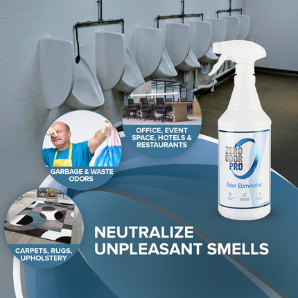 Eliminador de olores de fuerza comercial, desodorizante de ambiente y ambientador, spray con gatillo, 32 oz