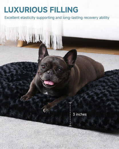 Washable Dog Bed Anti-Slip Dog Crate Beds Deluxe Plush Kennel Pad Comfy Pet Sleeping Mat for Small Dogs - photo 3