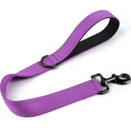 Short Dog Leash for Close Control & Training, 18", Black
