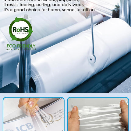 Sheet Protectors 8.5 x 11 Inch, Clear Top Loading Page Protectors for 3 Ring Binder, Polypropylene Plastic Sleeves, Letter Size Document Protectors, Office & Home, 50 Pack